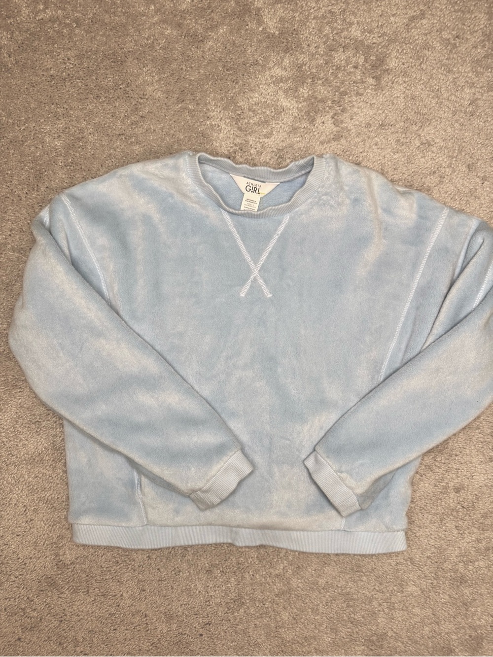 Athleta Girl Girls Blue Fleece Pullover Size Medium